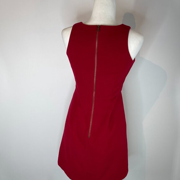 LOFT Red Sleeveless Dress size 0P - Picture 4 of 5